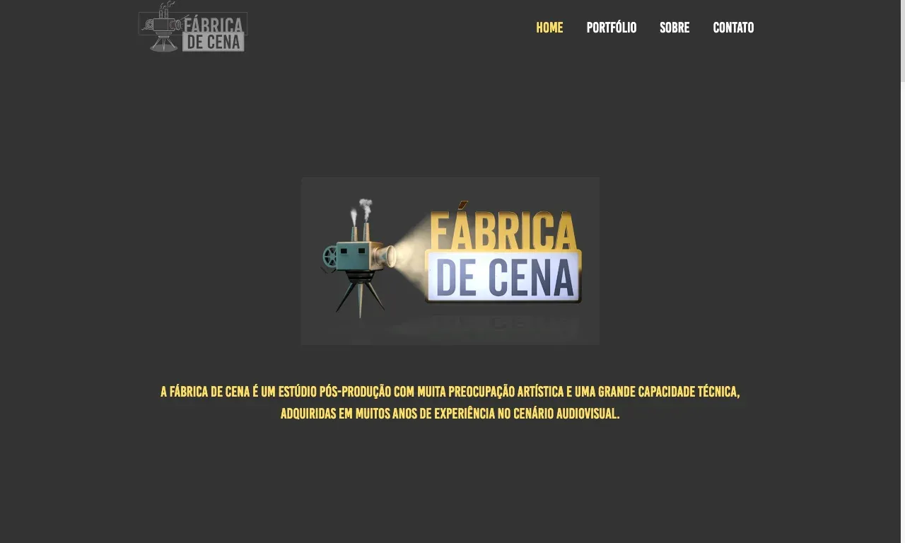 Fábrica de Cena: site da produtora